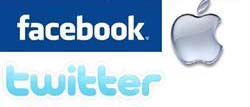 apple twitter facebook