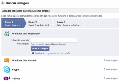 buscar amigos en Facebook