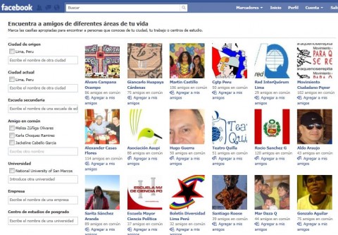 buscar amigos en Facebook