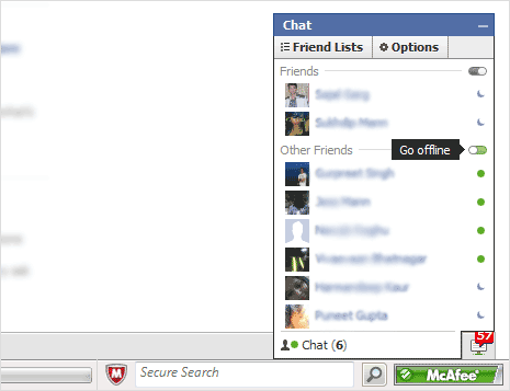 Facebook chat