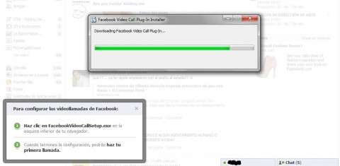 Facebook instalando 
