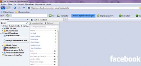 Antiguo chat de facebook 