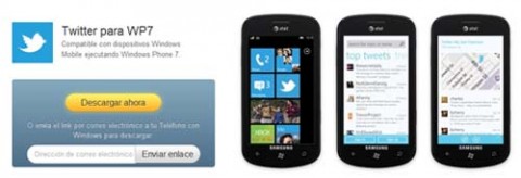 twitter para Windows Phone7