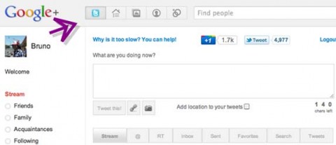 twitter en google plus