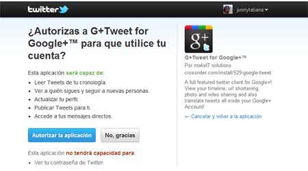 Twitter en Google Plus