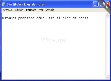 bloc de notas o notepad