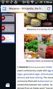 Captura de Firefox en funcionamiento del Android