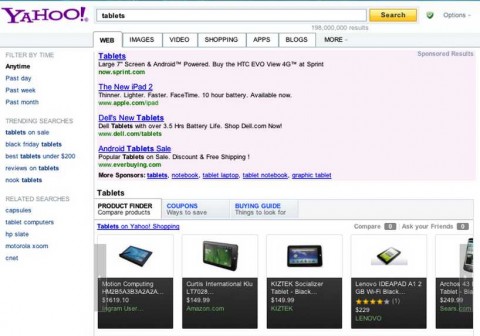 Yahoo lanza búsqueda interactiva para recetas, compras y entretenimiento
