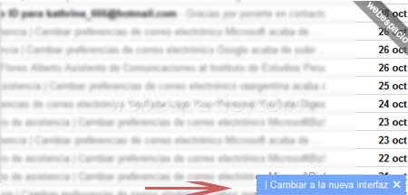 cambiar  nueva interfaz de gmail