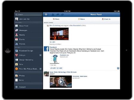 Facebook para iPad