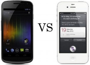 Samsung Galaxy versus el iPhone 4S 