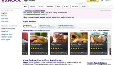 Yahoo lanza búsqueda interactiva para recetas, compras y entretenimiento