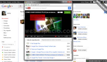 youtube en google plus