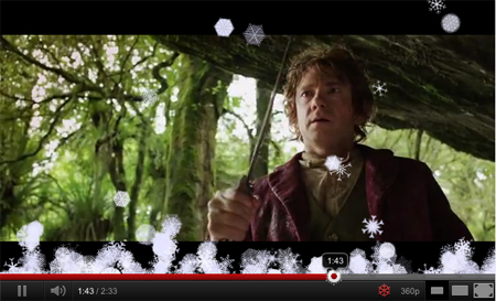 youtube agrega copo de nieve por navidad