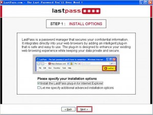 LastPass extensión de Internet Explorer