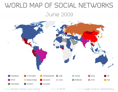 Facebook está acabando con las principales redes sociales en todo el mundo