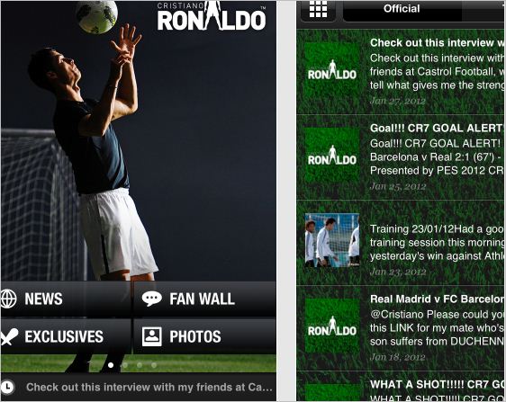 Cristiano Ronaldo lanza su propia aplicación para iPhone y Android