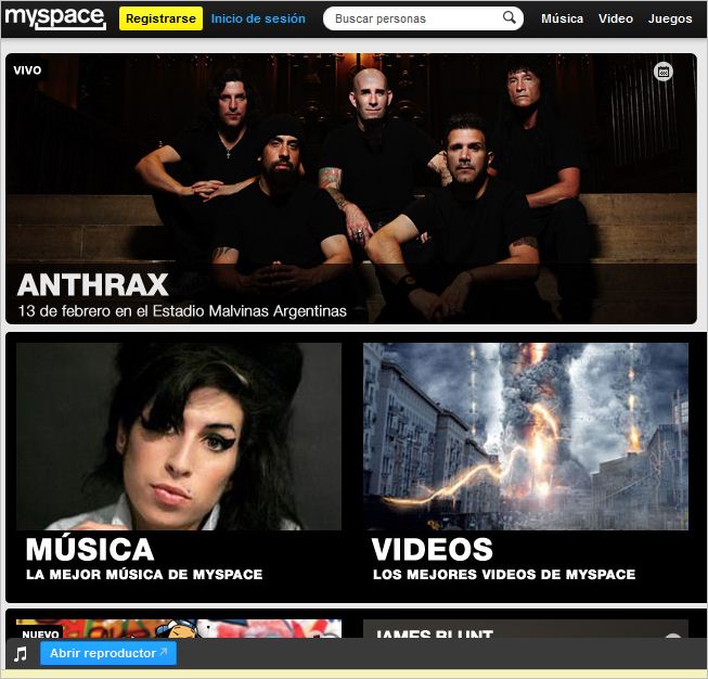 MySpace se recupera y agrega 1 millón de nuevos usuarios en 30 días