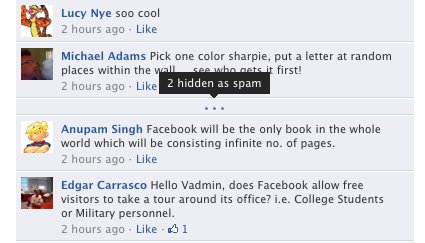 Facebook agrega enlaces permanentes a los comentarios y oculta spam
