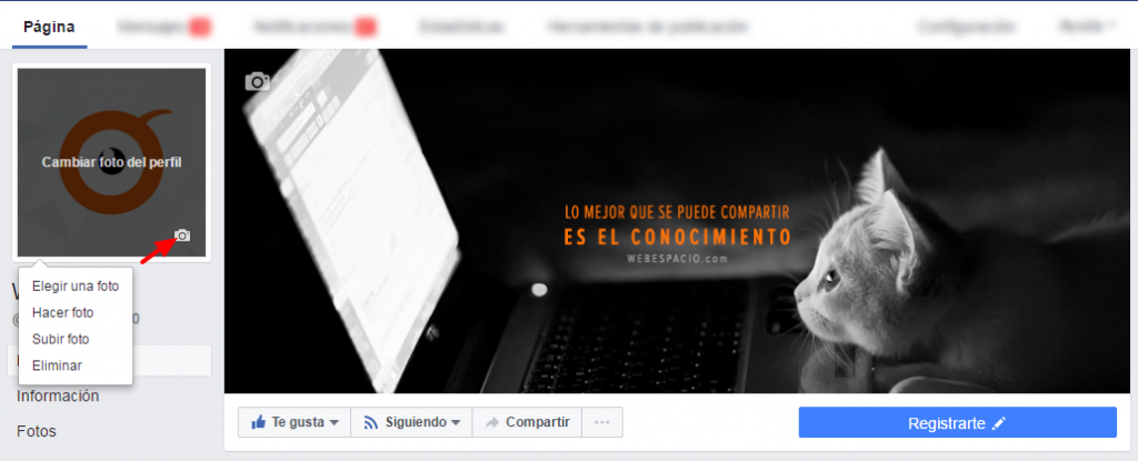 foto perfil paginas de facebook