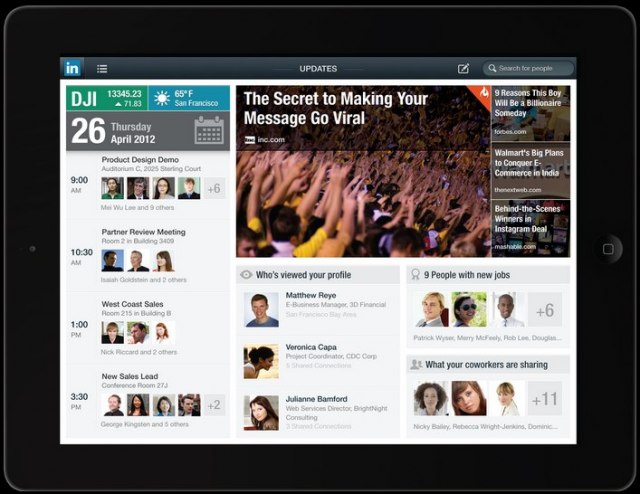 LinkedIn lanza su primera aplicación para iPad