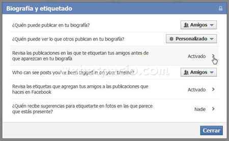 etiquetas facebook