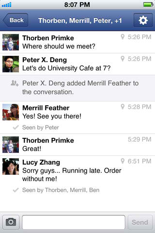 Facebook Messenger para iPhone confirma lectura de mensajes 