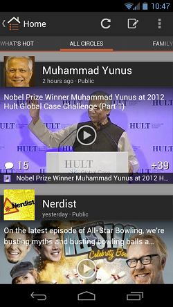 Google Plus para Android