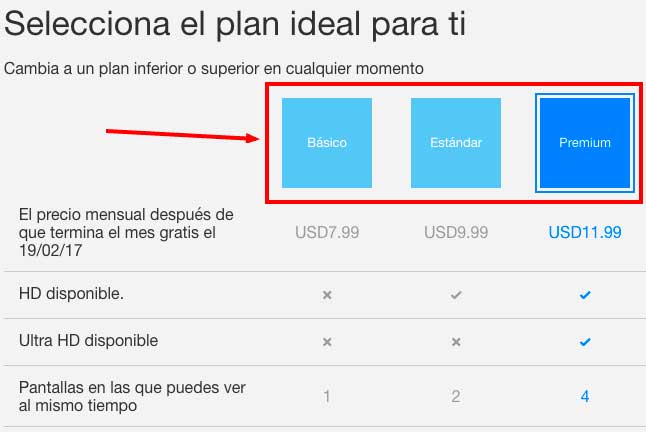 Cómo registrarse en Netflix paso 2