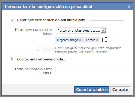 privacidad personalizada