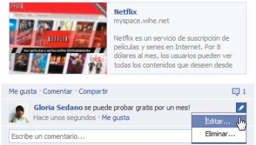 Facebook editar comentarios