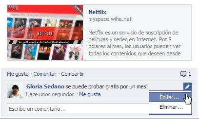 Facebook editar comentarios