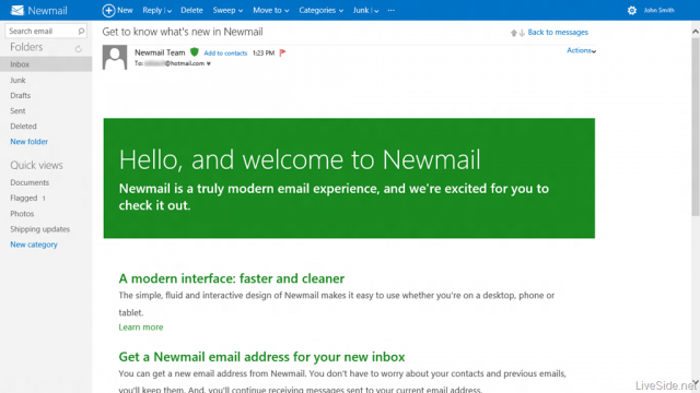 Hotmail rediseño