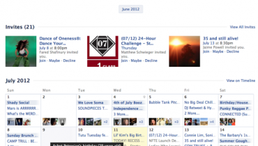 Facebook agrega vistas “calendario” y “lista” a Eventos