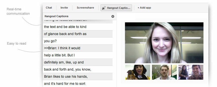 Hangout Captions