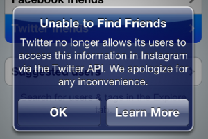 Instagram pierde característica "Encontrar amigos" de Twitter