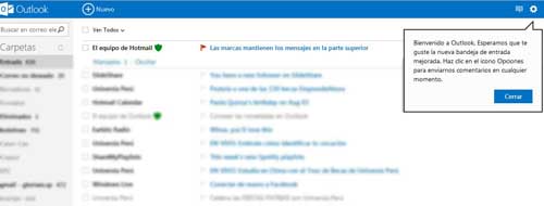 ejemplo nuevo correo outlook