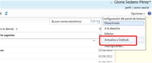 actualizar Hotmail a outloolk.com