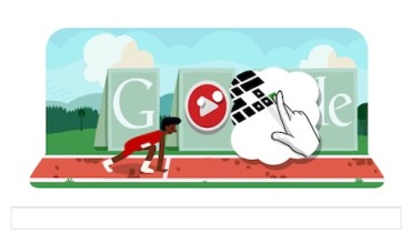 Google doodle dedicado a la carrera de vallas