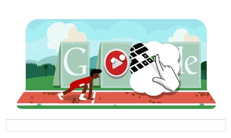 Google doodle dedicado a la carrera de vallas