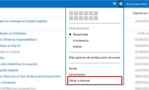 volver a Hotmail