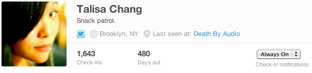 Nuevas notificaciones en Foursquare para seguir check-ins siempre