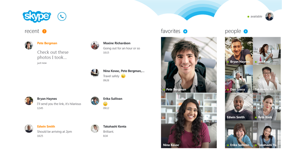 Nuevo Skype para Windows 8
