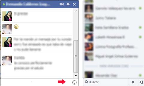 agregar emoticones en el chat de facebook