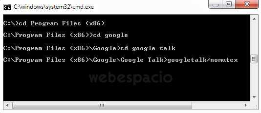 cmd google talk