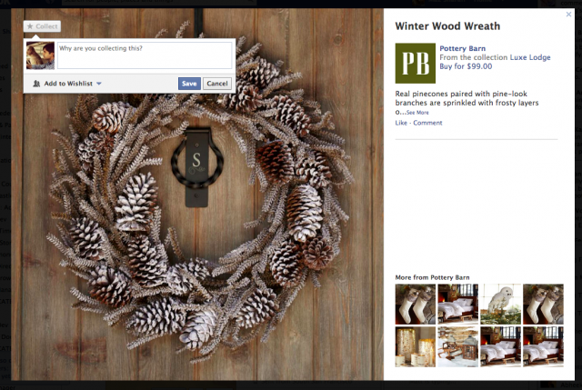 Facebook prueba botones para coleccionar productos como en Pinterest