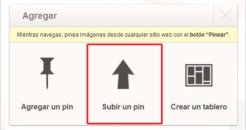 subir un pin