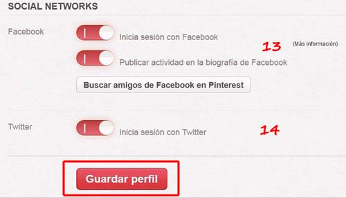 conectar con facebook y twitter