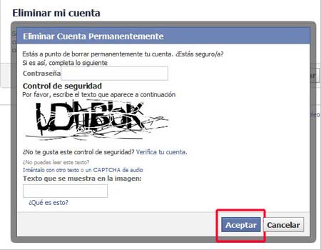 Cómo eliminar definitivamente una cuenta de Facebook