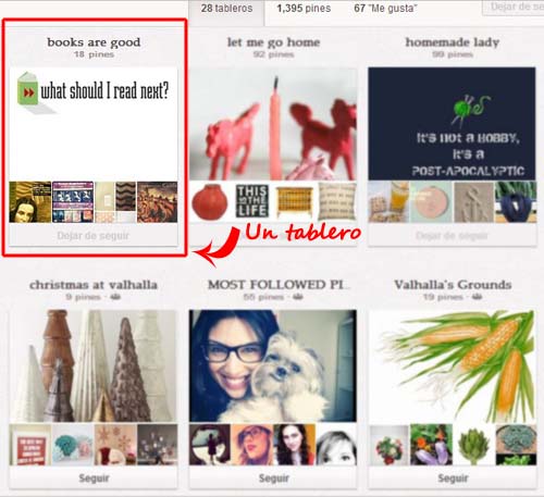 tablero de pinterest
